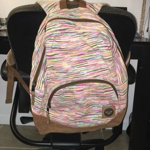Colorful Roxy backpack.